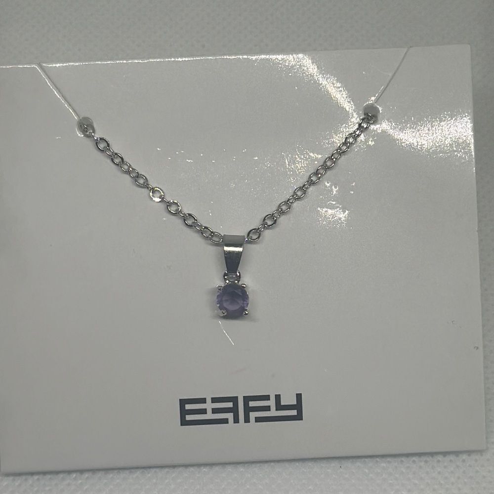 Effy Silver and Purple Gemstone‎ Necklace